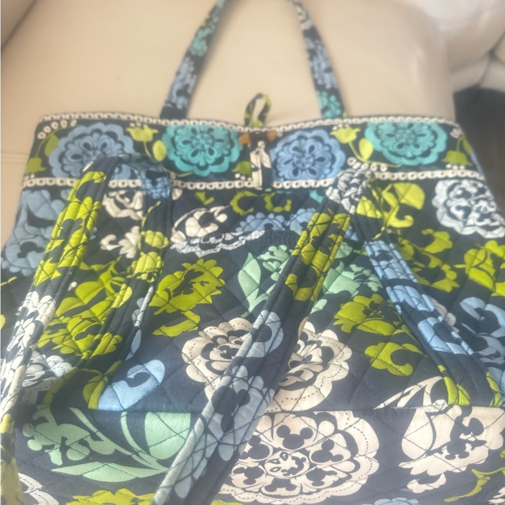 Disney parks VERA BRADLEY MICKEY MMOUSE Floral print shoulder ToteBag -